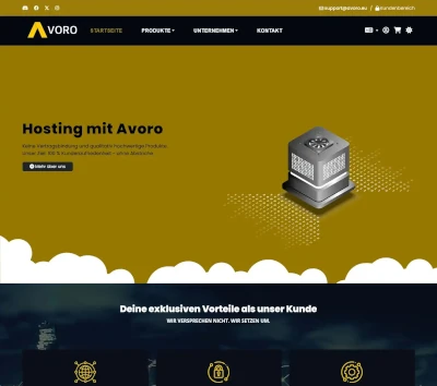 Screenshot von Avoro.eu