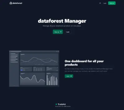 Screenshot von dataforest Manager