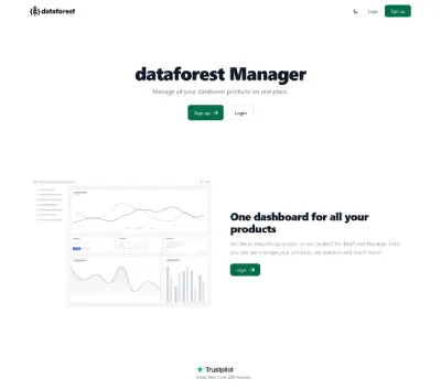 Screenshot vom dataforest Manager