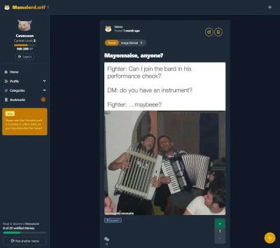 Screenshot von Memelord.wtf