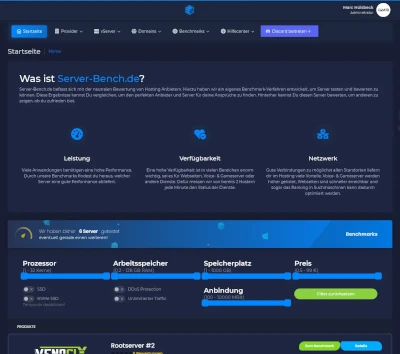 Screenshot von Server-Bench.de